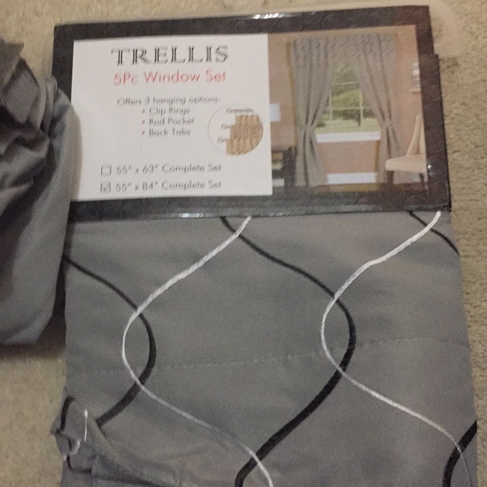2 full sets window curtains